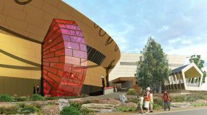 Artists impression of the National Museum of Australia glass facade. Laminated by FGS Glass